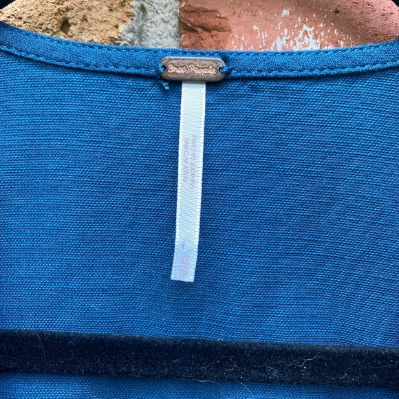 FREE PEOPLE Adelle Teal Blue Mini Dress Tunic—Size XS - Picture 12 of 16